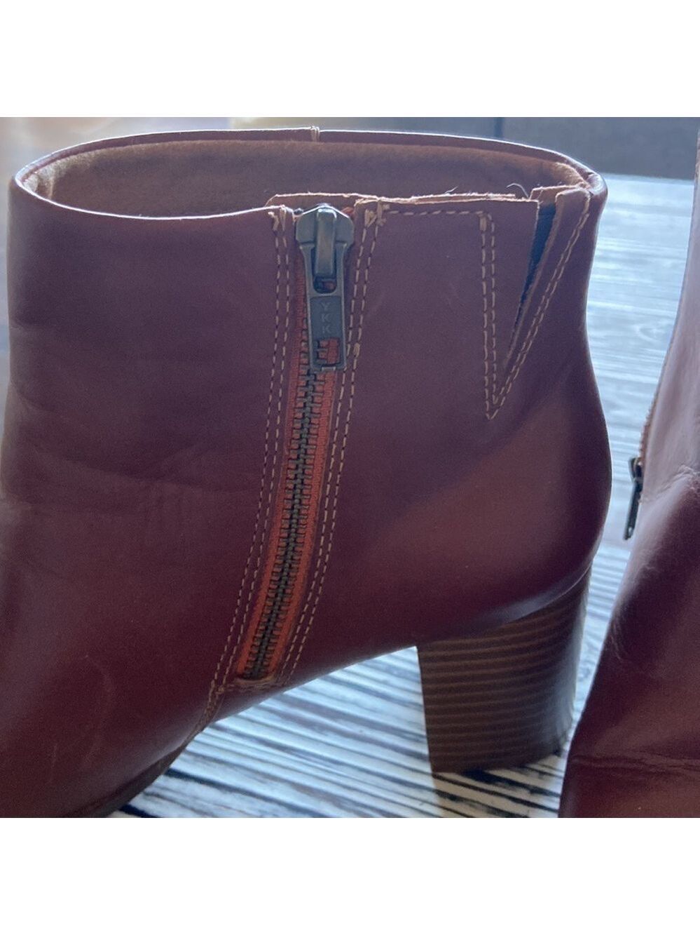 Rockport- brown heeled ankle boots- ladies size 10 - Picture 10 of 10